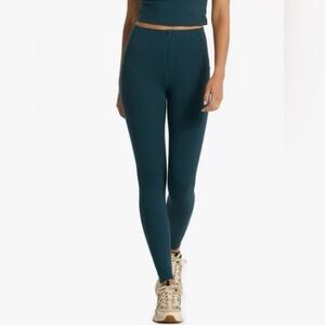 Vuori Granite Zip leggings in Beryl Heather (Teal/Blue-Green)